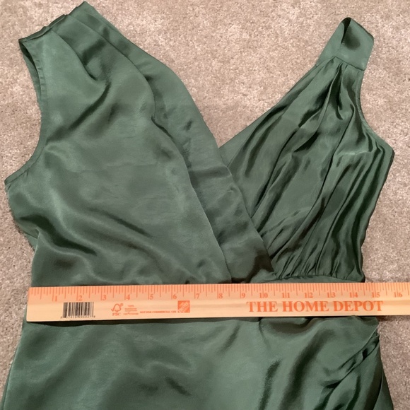 Anthropologie Draped Shine Dress Size 8 Moss Green NWT! - Picture 9 of 14